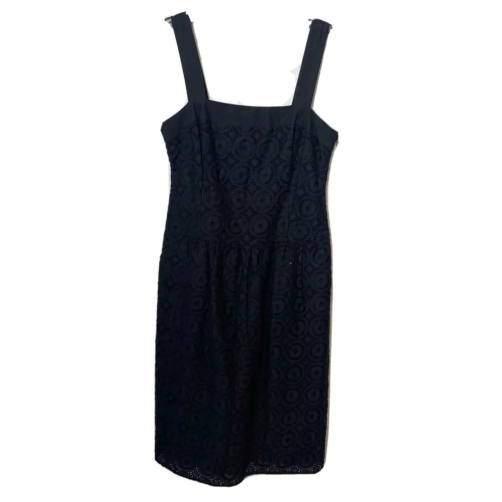 Apostrophe Sleeveless Eyelet Black‎ Mini Dress Womens Size 2 Lined Casual Y2k